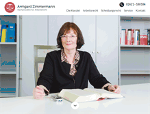Tablet Screenshot of kanzlei-zimmermann.de
